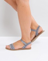 Steve Madden - Donddi-R - Sandali piatti borchiati - Blu