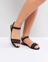 Steve Madden - Donddi-R - Sandali piatti borchiati - Nero