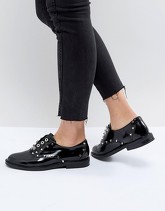 Stradivarius - Scarpe stringate con borchie - Nero