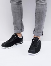 Armani Exchange - Scarpe stile bowling nere con logo - Nero