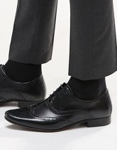 ASOS - Scarpe Oxford stile brogue in pelle - Nero