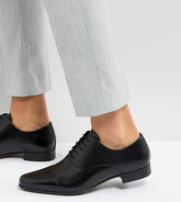 ASOS - Scarpe Oxford a pianta larga nere in pelle con punta - Nero