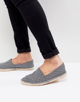 ASOS DESIGN - Espadrilles con motivo bianco e nero - Nero