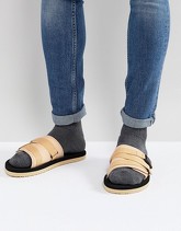 ASOS - Slider grigio pietra con listini con fettuccia - Pietra