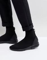 ASOS - Scarpe da ginnastica nere alte a calza - Nero