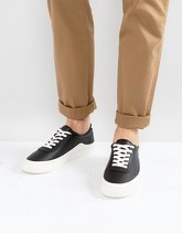 ASOS DESIGN - Sneakers in pelle vegan monocromatiche - Nero