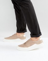 ASOS - Scarpe da ginnastica grigio pietra con fasce bianche - Pietra