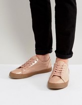 ASOS - Scarpe da ginnastica rosa patent con suola in gomma - Rosa