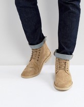 ASOS - Desert boots scamosciate grigio pietra con dettagli in pelle - Pietra