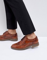 Base London - Turner - Scarpe brogue in pelle cuoio - Cuoio