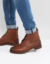 Burton Menswear - Scarpe stringate in pelle cuoio - Cuoio