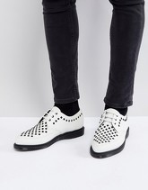 Dr Martens - Rousden - Creeper bianche con borchie - Bianco