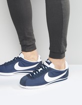 Nike - Classic Cortez 807472-410 - Scarpe da ginnastica in nylon blu navy - Blu