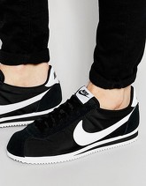 Nike - Classic Cortez 807472-011 - Scarpe da ginnastica in nylon nere - Nero