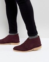 Pier One - Desert boots scamosciati bordeaux - Rosso