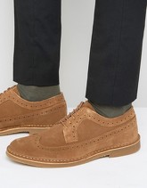 Selected Homme - Royce - Scarpe brogue scamosciate - Marrone