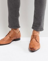 Silver Street - Scarpe brogue eleganti in pelle color cuoio - Cuoio