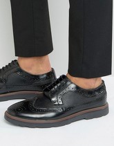 Silver Street - Soho - Scarpe brogue di pelle nere - Nero