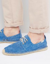 Soludos - Espadrillas in rete stringate stile derby - Blu