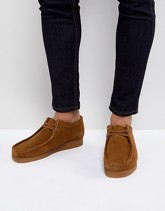 Clarks Originals - Wallabee - Scarpe stringate e scamosciate color Cola - Cuoio