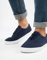 New Look - Scarpe di tela stringate blu navy - Navy