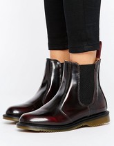 Dr Martens - Kensington Flora - Stivaletti Chelsea bordeaux - Rosso