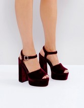 ASOS HAWKSMOORE - Sandali con plateau - Viola