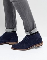 Dune - Desert boots scamosciati blu navy - Blu