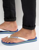 Havaianas - Brasil - Infradito blu con logo - Blu