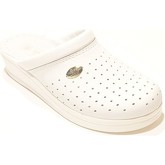 Scarpe Sanital Ciabatte Sanitarie Anatomiche Donna Blu Bianco Pelle Made in Ita