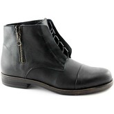 Stivaletti Around ESTER nero scarpe donna stivaletti tipo anfibio zip lacci pelle