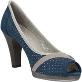 Scarpe Mary Collection scarpe donna decolte blu camoscio AF746