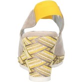 Sandali Mary Collection scarpe donna sandali beige camoscio giallo tessuto AF773