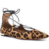 Scarpe Aquazzura Ballerine con lacci in cavallino leopardato