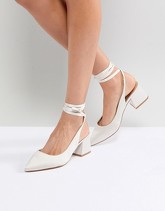 ASOS - SWEETHEART - Scarpe da sposa a punta con tacco - Crema