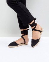 ASOS - JAYNIE - Espadrilles in due parti - Nero