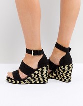 ASOS - TAFFY - Zeppe stile espadrilles - Nero