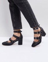 ASOS TOUGAN - Scarpe con tacco medio e borchie - Nero