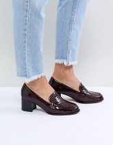 ASOS - ONYX - Mocassini con tacco medio - Rosso