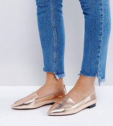 ASOS - LEES - Mocassini a punta a pianta larga - Beige