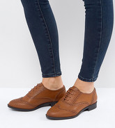 ASOS - MANIC - Scarpe brogue piatte a pianta larga - Cuoio