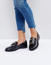ASOS MAGENTA - Mocassini in pelle - Nero