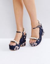 KG By Kurt Geiger - Hettie - Sandali con plateau - Blu