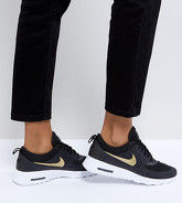 Nike - Air Max Thea - Sneakers nere e oro - Nero