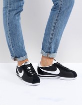 Nike - Classic Cortez - Scarpe da ginnastica color nero e bianco - Nero