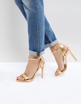 Public Desire - Runaway - Sandali con tacco oro metallico - Oro