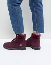 Timberland - Scarponcini premium bordeaux stringati da 6 - Viola