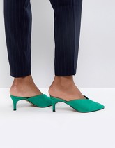 ASOS - SANDY - Sabot con tacco medio - Verde