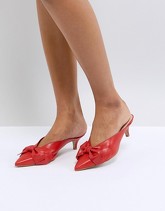 Carvela - Acacia - Tacchetti a spillo rossi in pelle con fiocco - Rosso