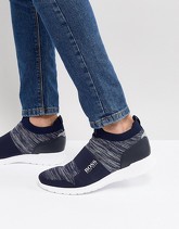 BOSS - Sneakers alte lavorate blu navy - Navy